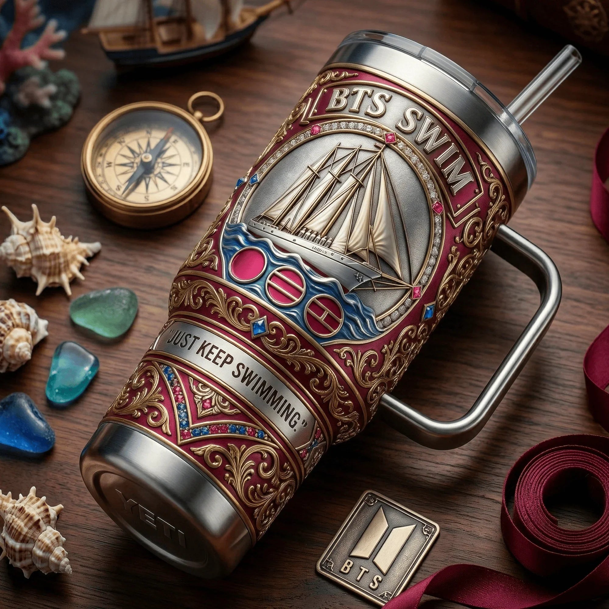 BTS 40oz Tumbler With Handle LNTH